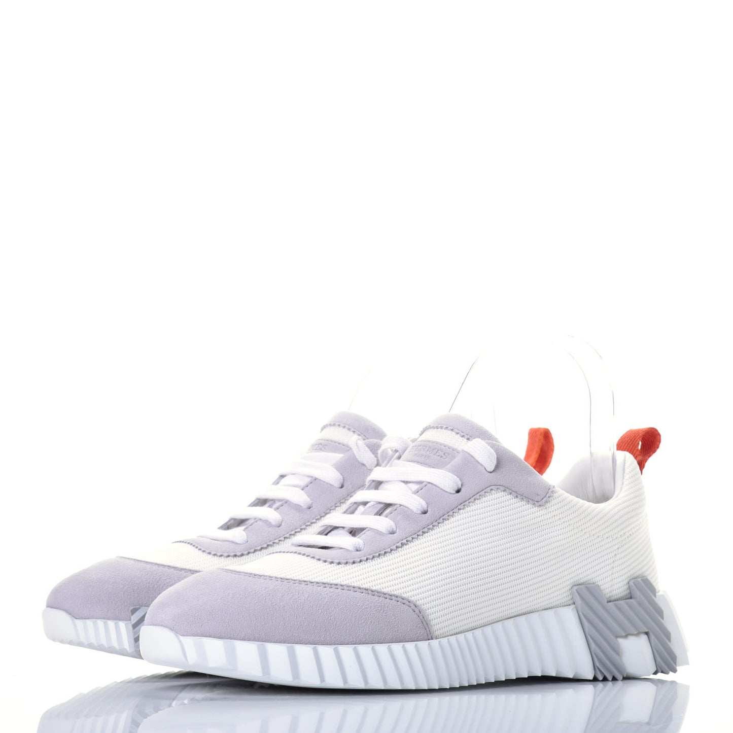 Technical Canvas Suede Goatskin Bouncing Sneakers 37.5 White Multicolor