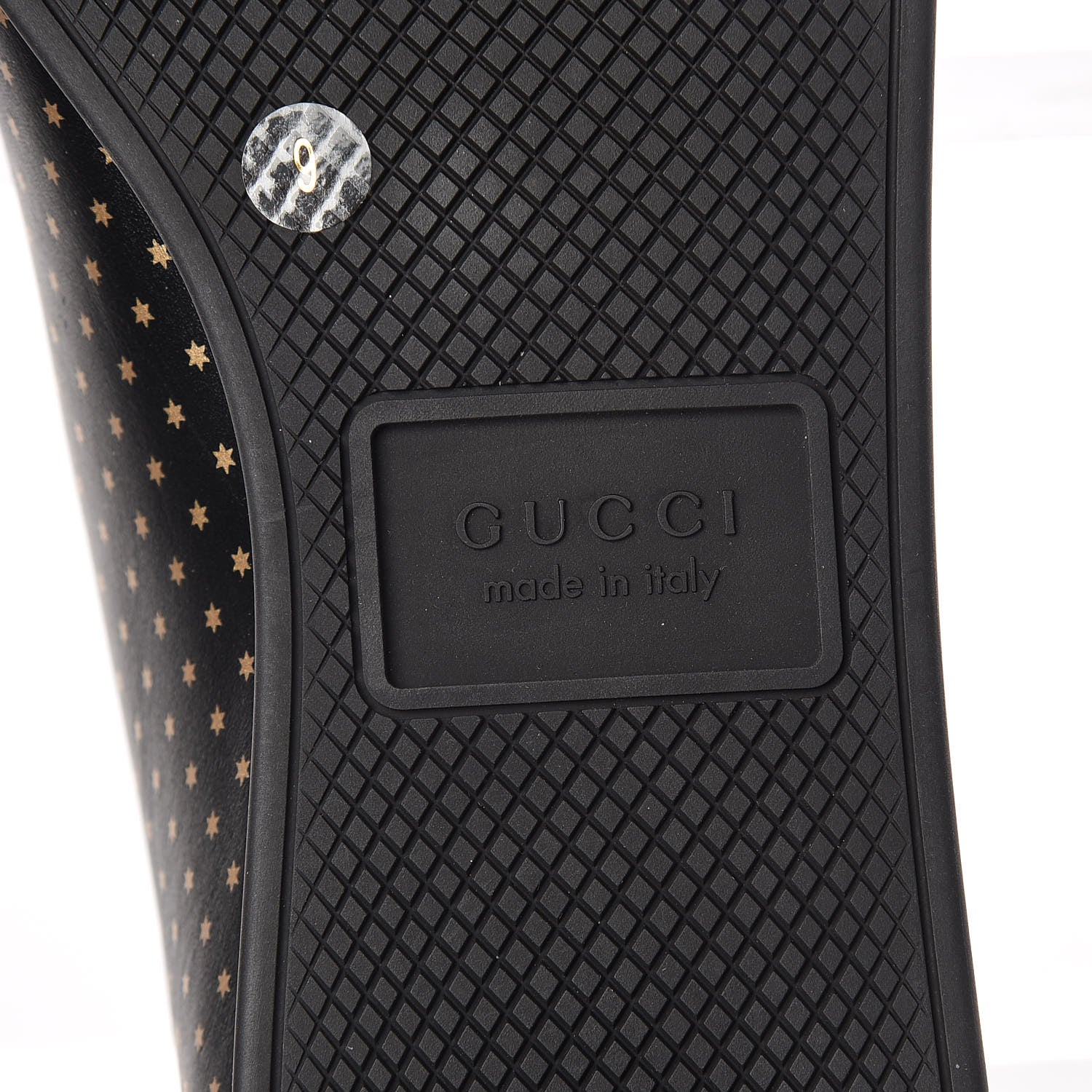 Gucci X SEGA Calfskin GUCCY Stars Mens Falacer Sneakers 9 Black 7 of 10