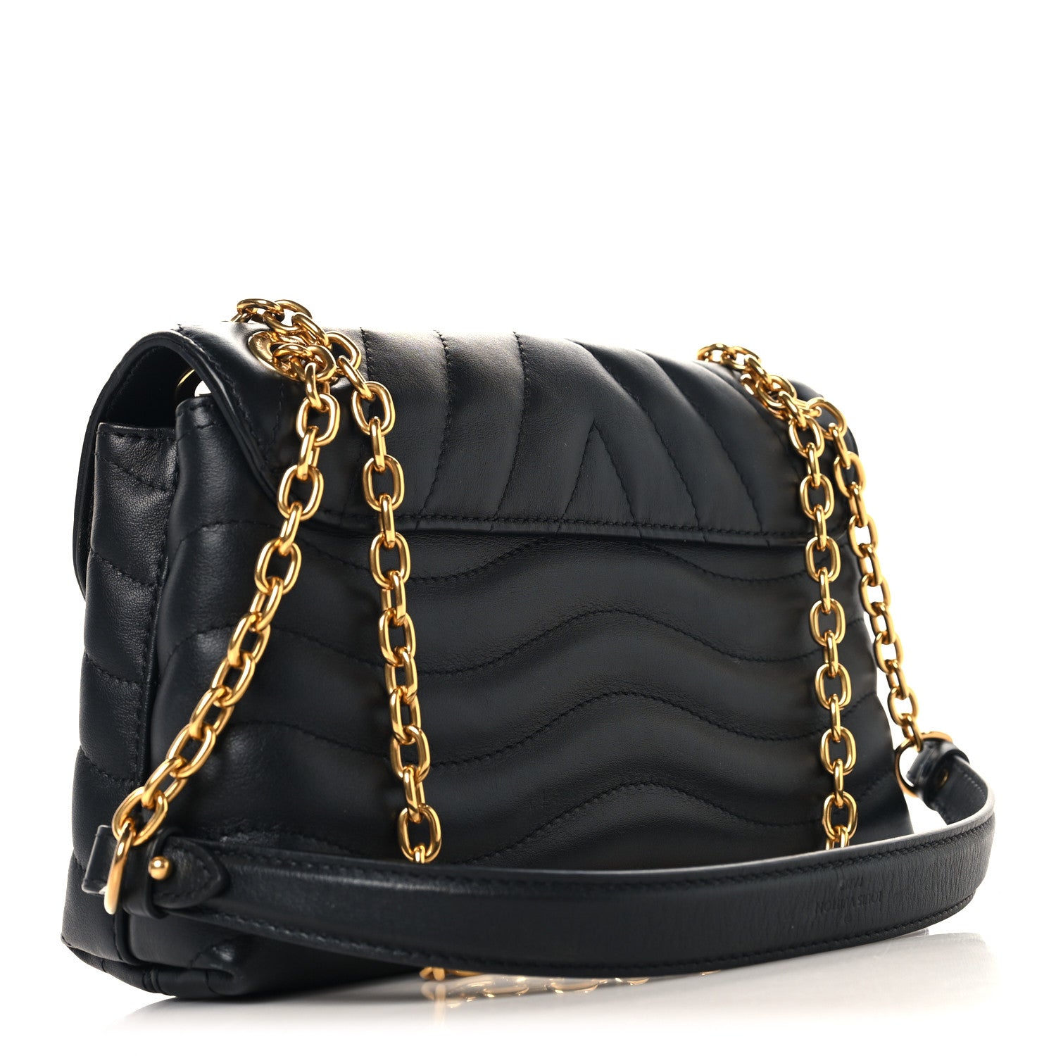 Louis Vuitton Calfskin LV New Wave Chain Bag Black 3 of 9