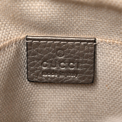 Gucci Metallic Pebbled Calfskin Small Soho Disco Bag Golden Beige 6 of 20