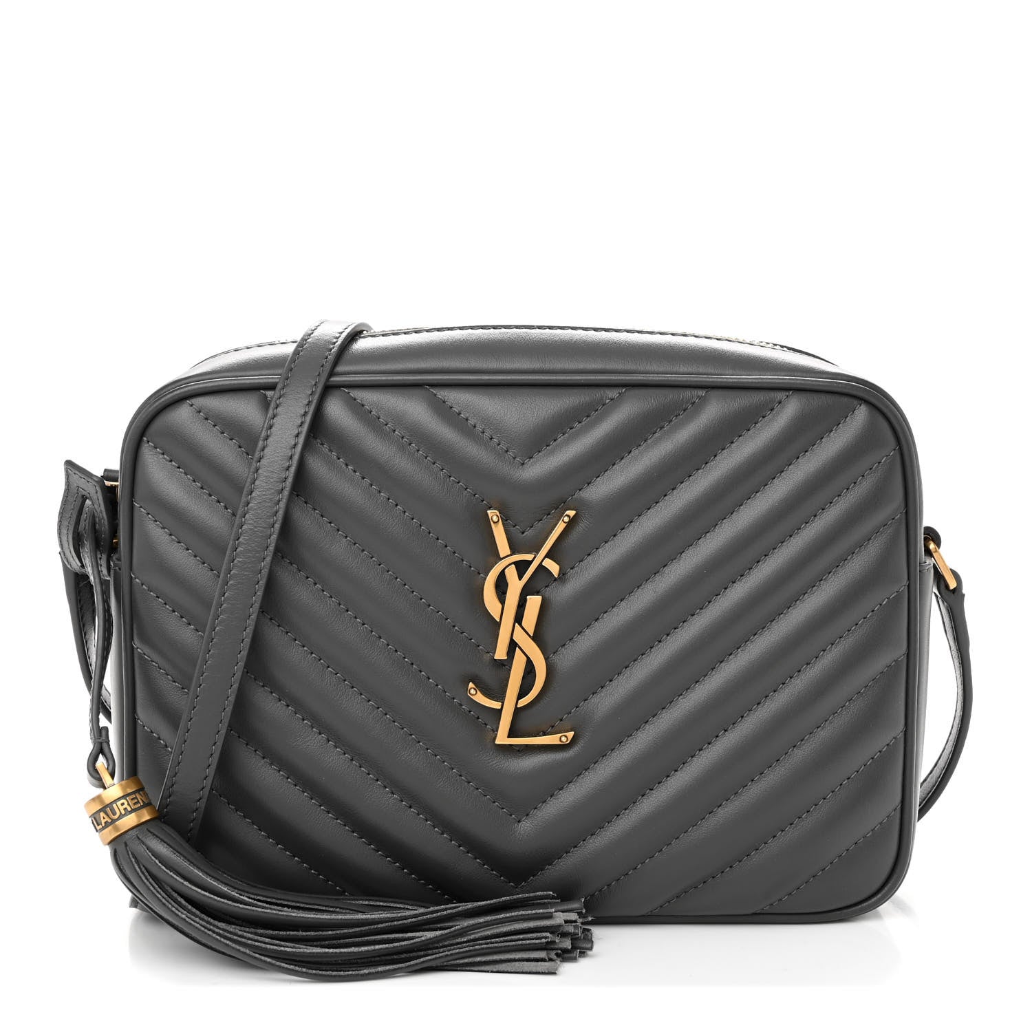 Saint Laurent Calfskin Matelasse Monogram Lou Camera Bag Storm 1 of 12