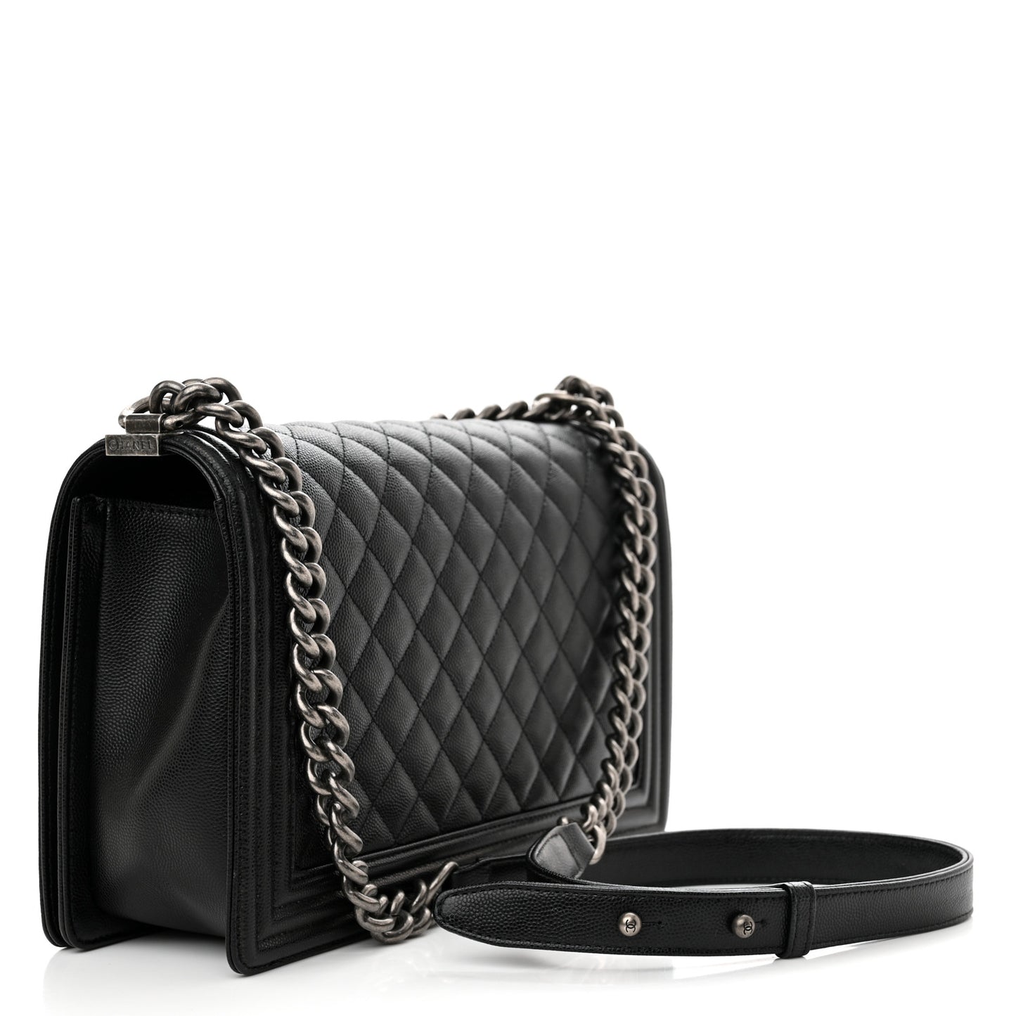 Caviar Quilted New Medium Boy Flap Black
