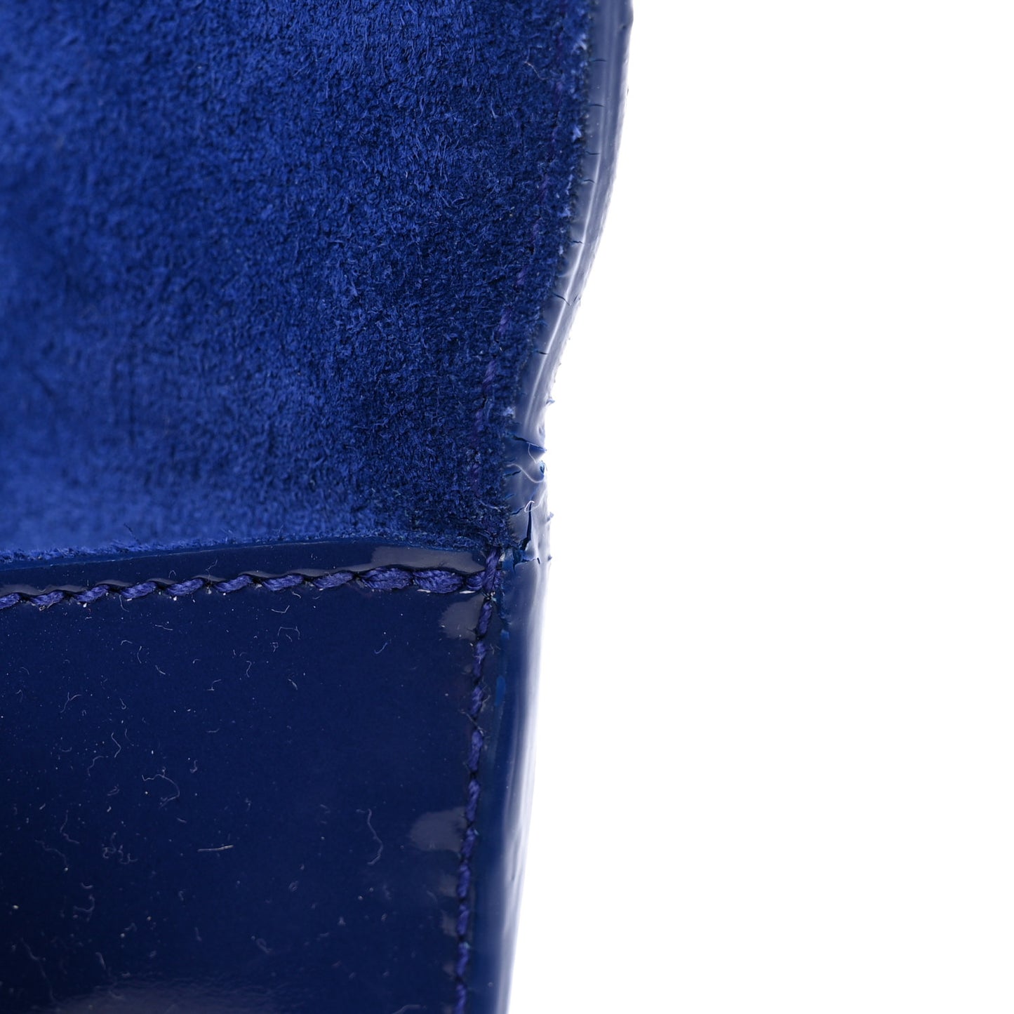 Patent Calfskin Monogram Large Belle De Jour Clutch Royal Blue