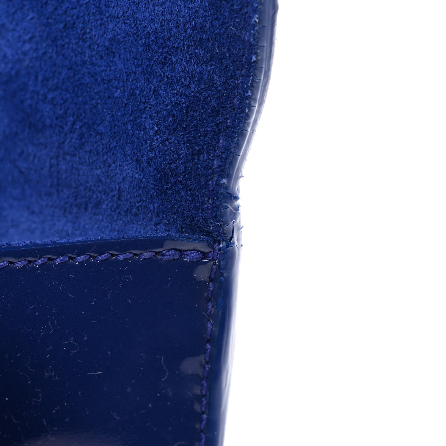 Saint Laurent Patent Calfskin Monogram Large Belle De Jour Clutch Royal Blue 8 of 8