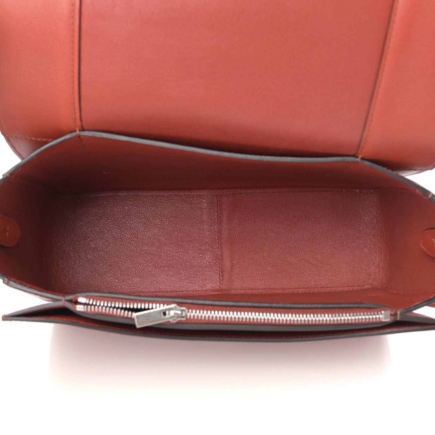 Suede Calfskin Medium Frame Shoulder Bag Brick