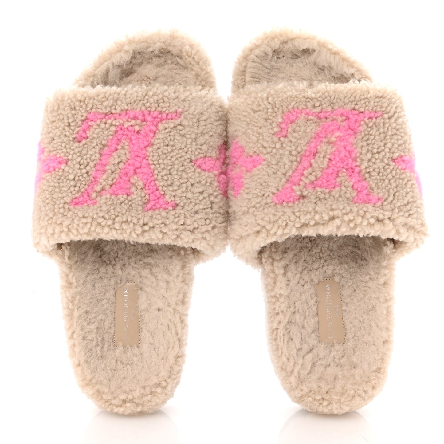 Shearling Paseo Flat Comfort Mule 38 Beige