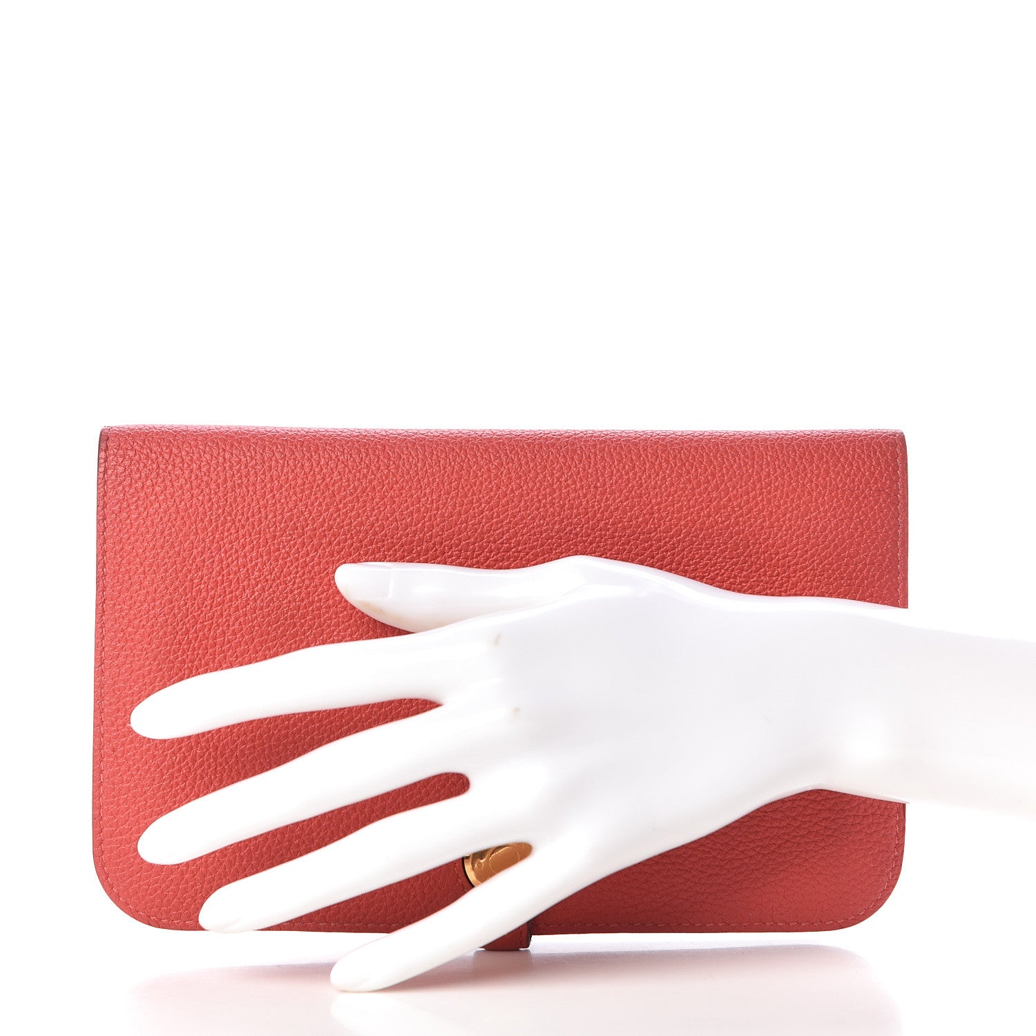 Hermes Togo Dogon Duo Wallet Rouge Pivoine 2 of 13