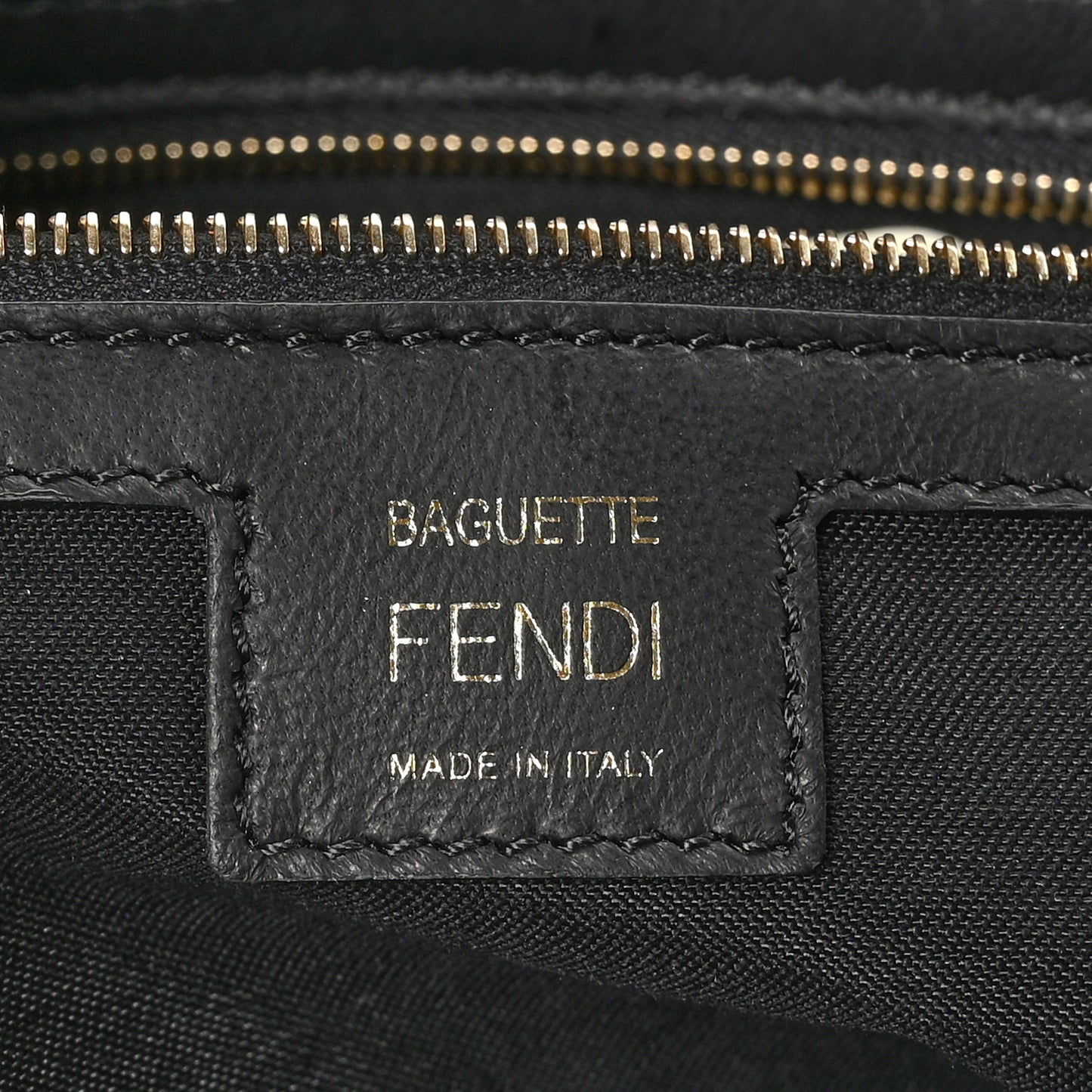 Nappa FF 1974 Embossed Baguette Black