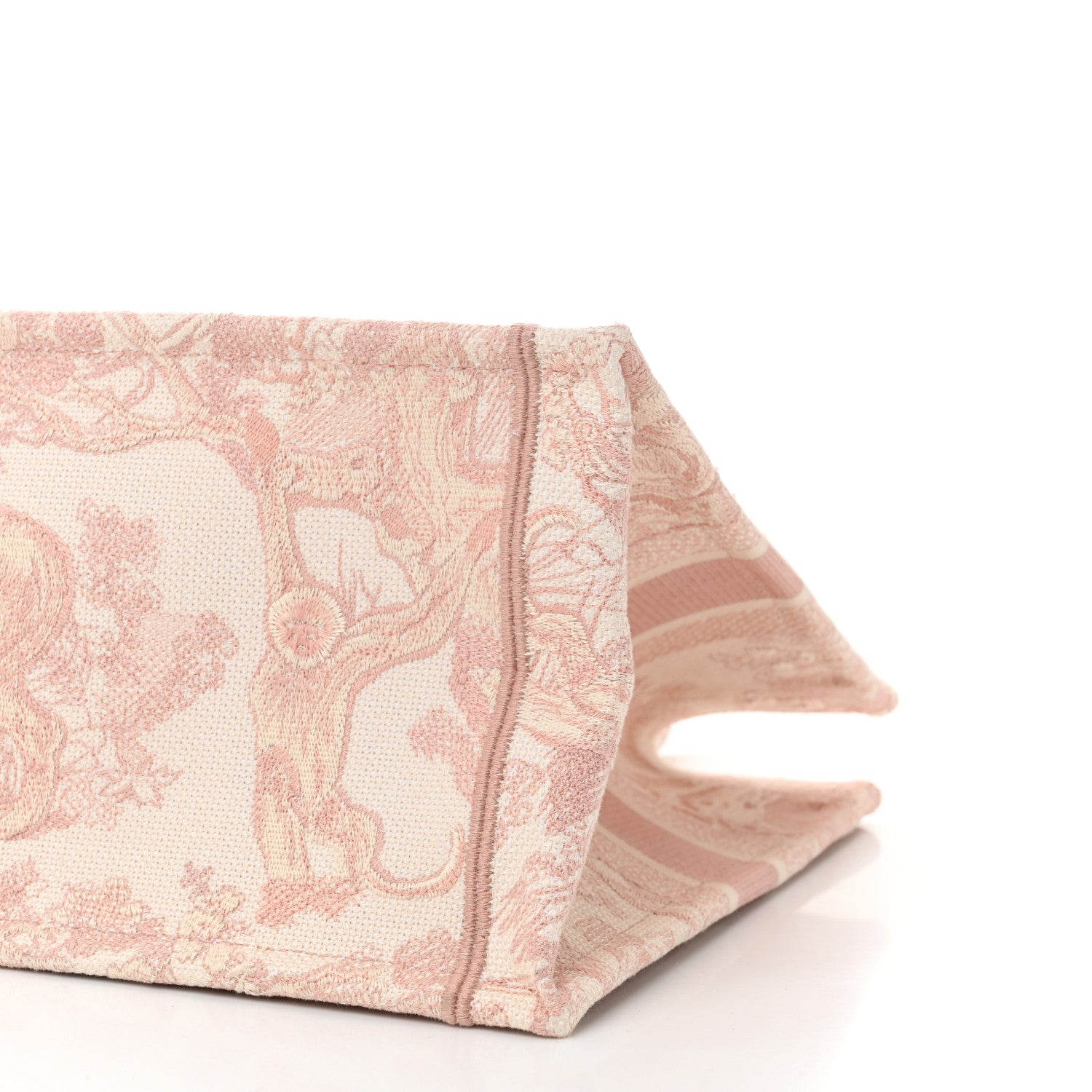 Christian Dior Canvas Toile De Jouy Embroidered Medium Book Tote Pink 10 of 11