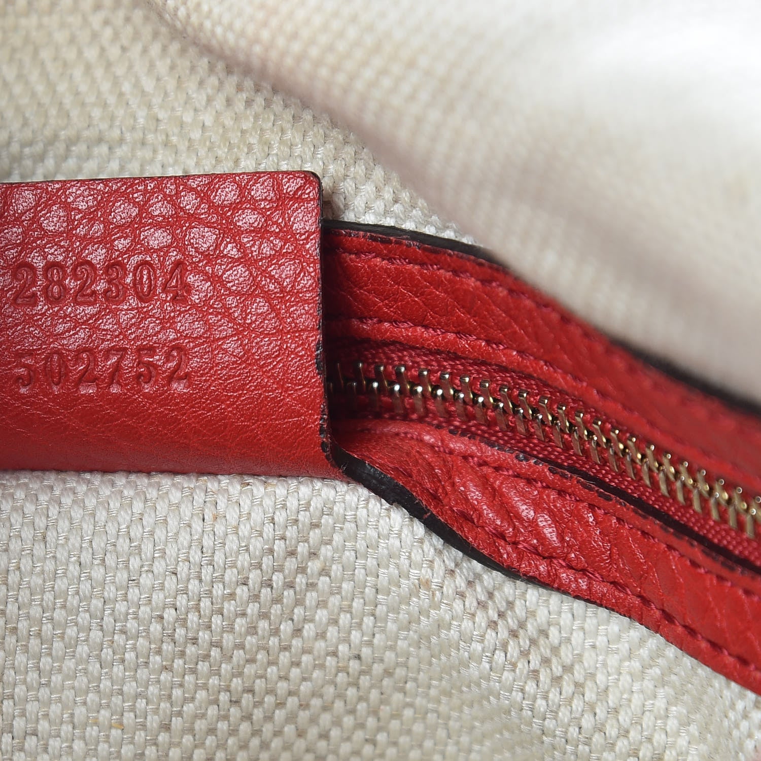 Gucci Pebbled Calfskin Large Soho Hobo Red 7 of 13