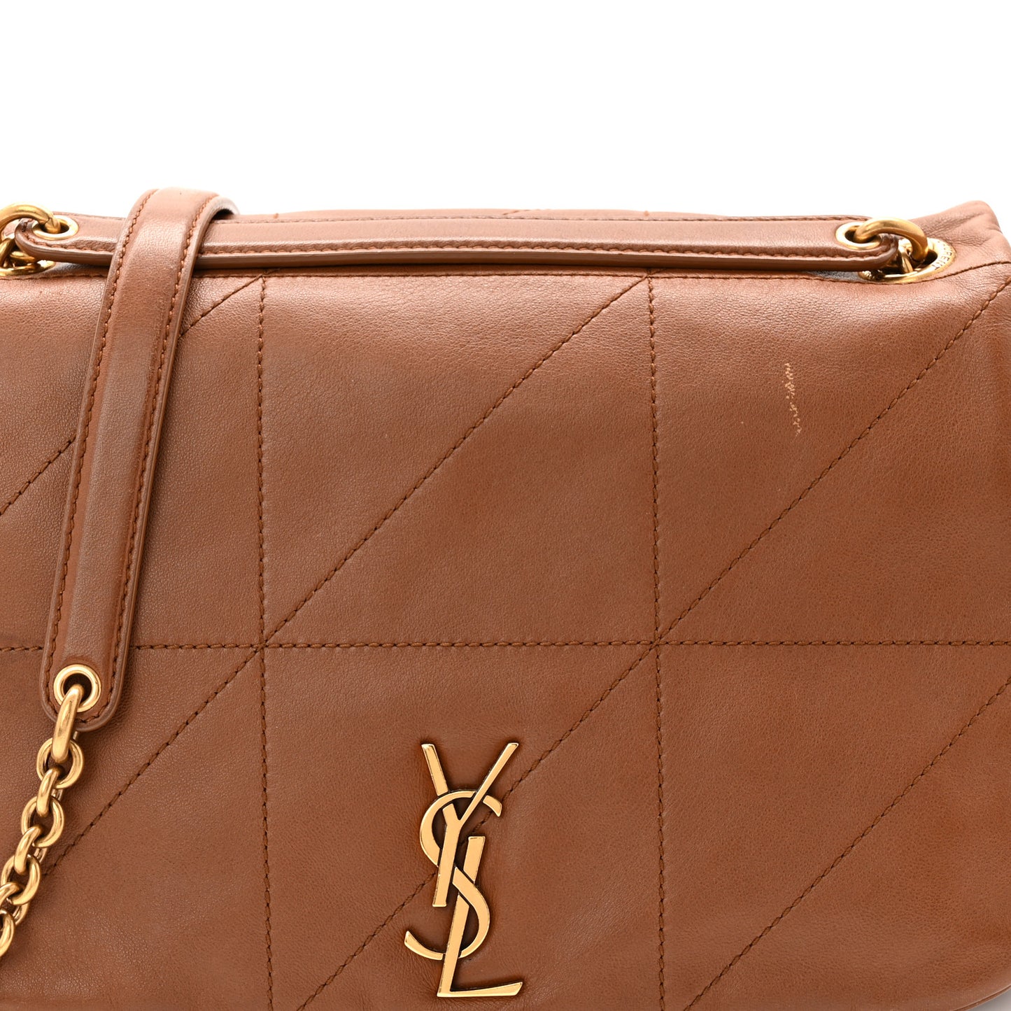 Lambskin Matelasse Monogram Small Jamie 4.3 Light Fox