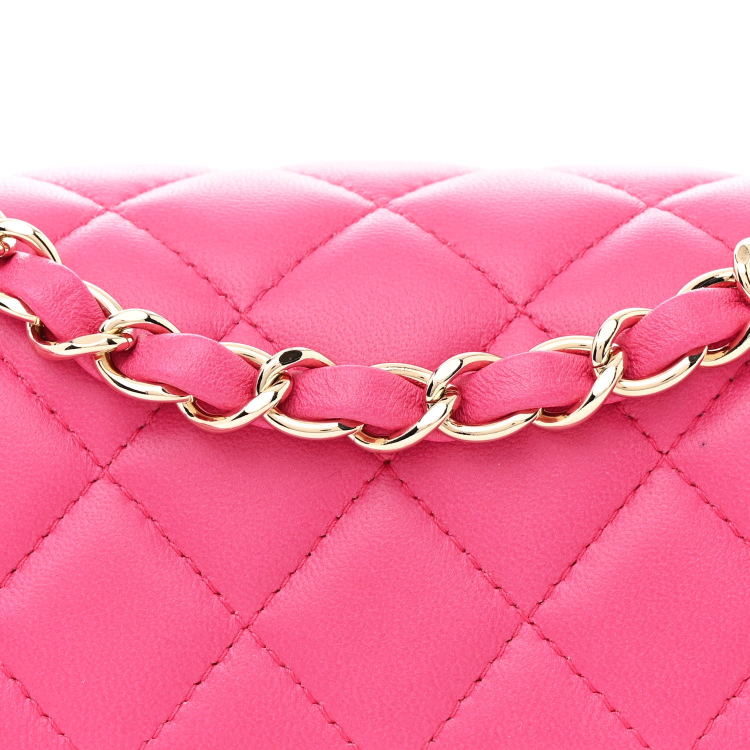 Chanel Lambskin Quilted Mini Rectangular Flap Pink 8 of 10