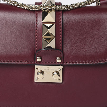 Valentino Garavani Vitello Small Glam Lock Rockstud Flap Rubin 8 of 13