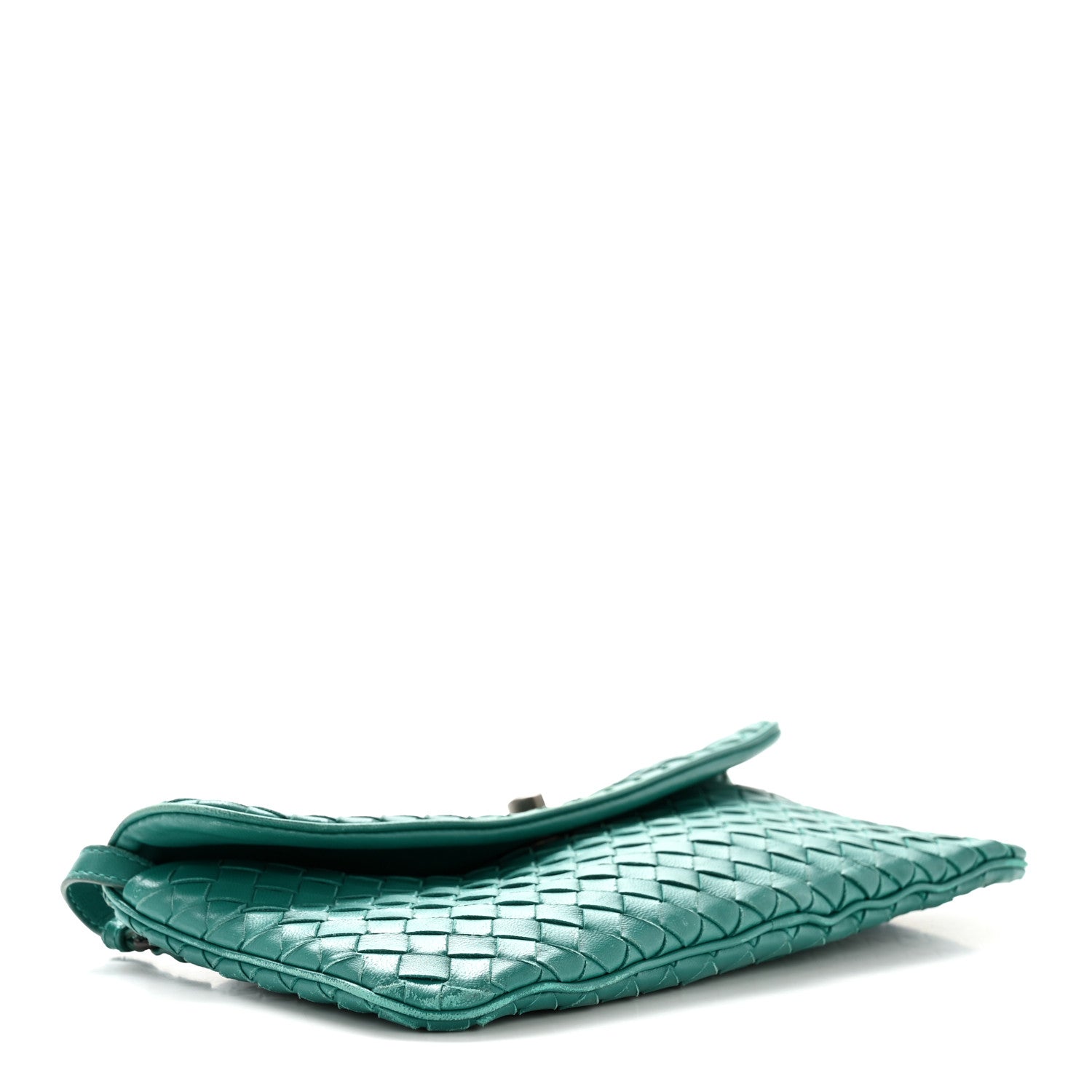 Bottega Veneta Nappa Intrecciato Flap Crossbody Mallard 4 of 12