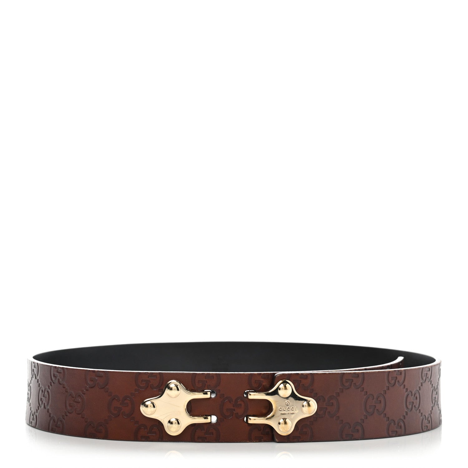 Gucci Guccissima Belt 85 34 Dark Brown 1 of 10