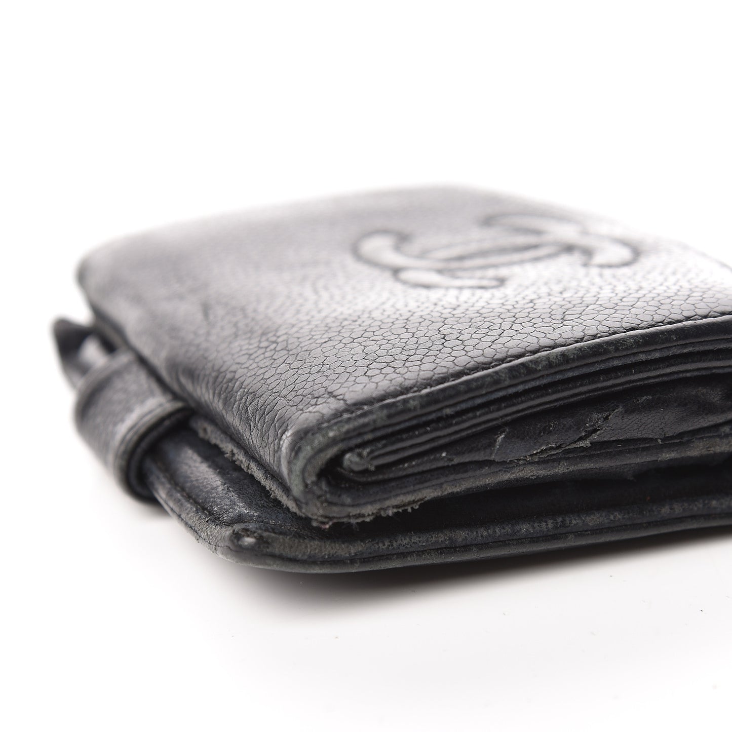 Caviar Timeless CC Compact French Wallet Black