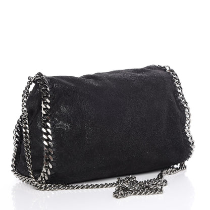 Stella McCartney Shaggy Deer Mini Falabella Fold Over Tote Black 3 of 7