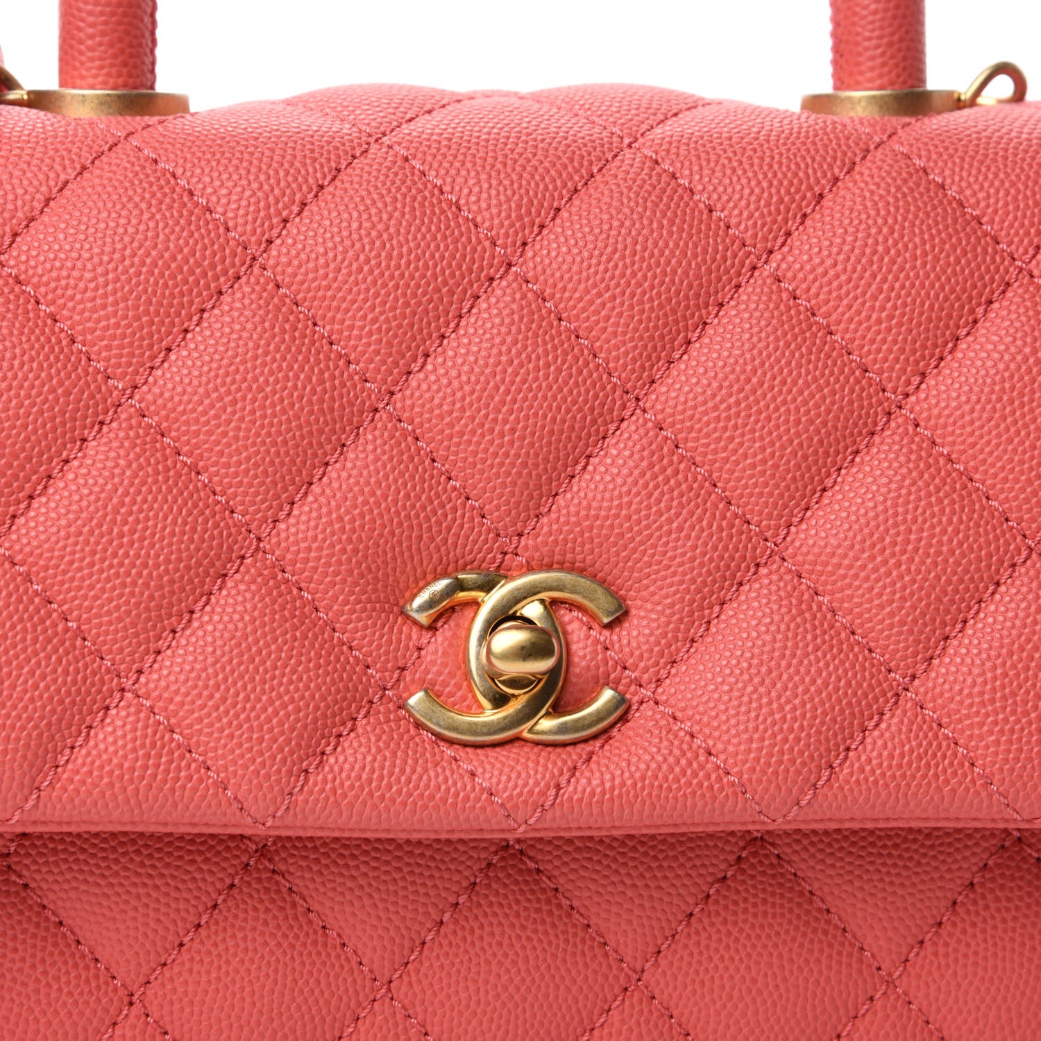 Chanel Caviar Quilted Mini Coco Handle Flap Pink 10 of 10