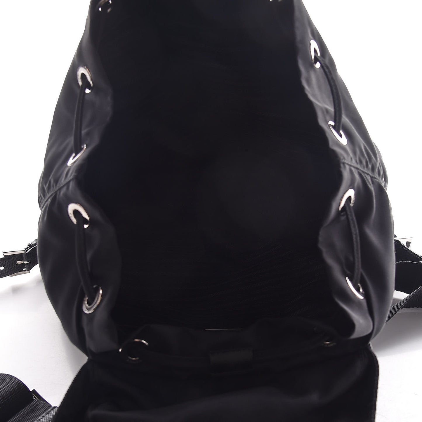 Tessuto Nylon Saffiano Medium Backpack Black