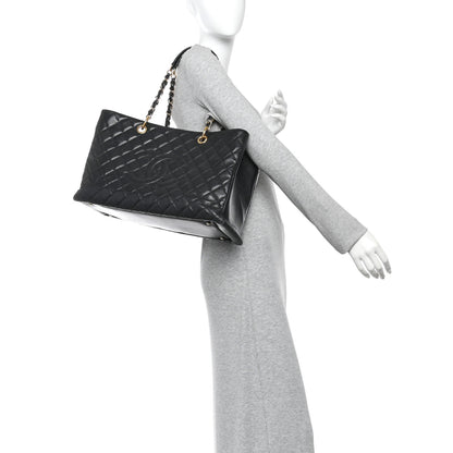 Chanel Caviar Quilted XL Grand Shopping Tote GST Black 2 of 10