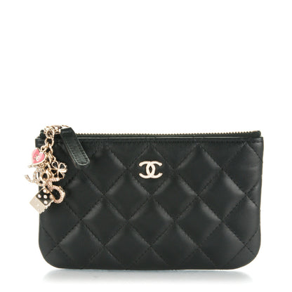 Chanel Lambskin Quilted Small Casino Cosmetic Case Black 1 of 7