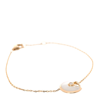 Cartier 18K Yellow Gold Diamond Mother of Pearl Amulette de Cartier Bracelet 1 of 6