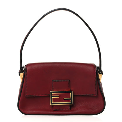 Fendi Vitello Flamingo Enamel Mini Mama Baguette Red 1 of 11