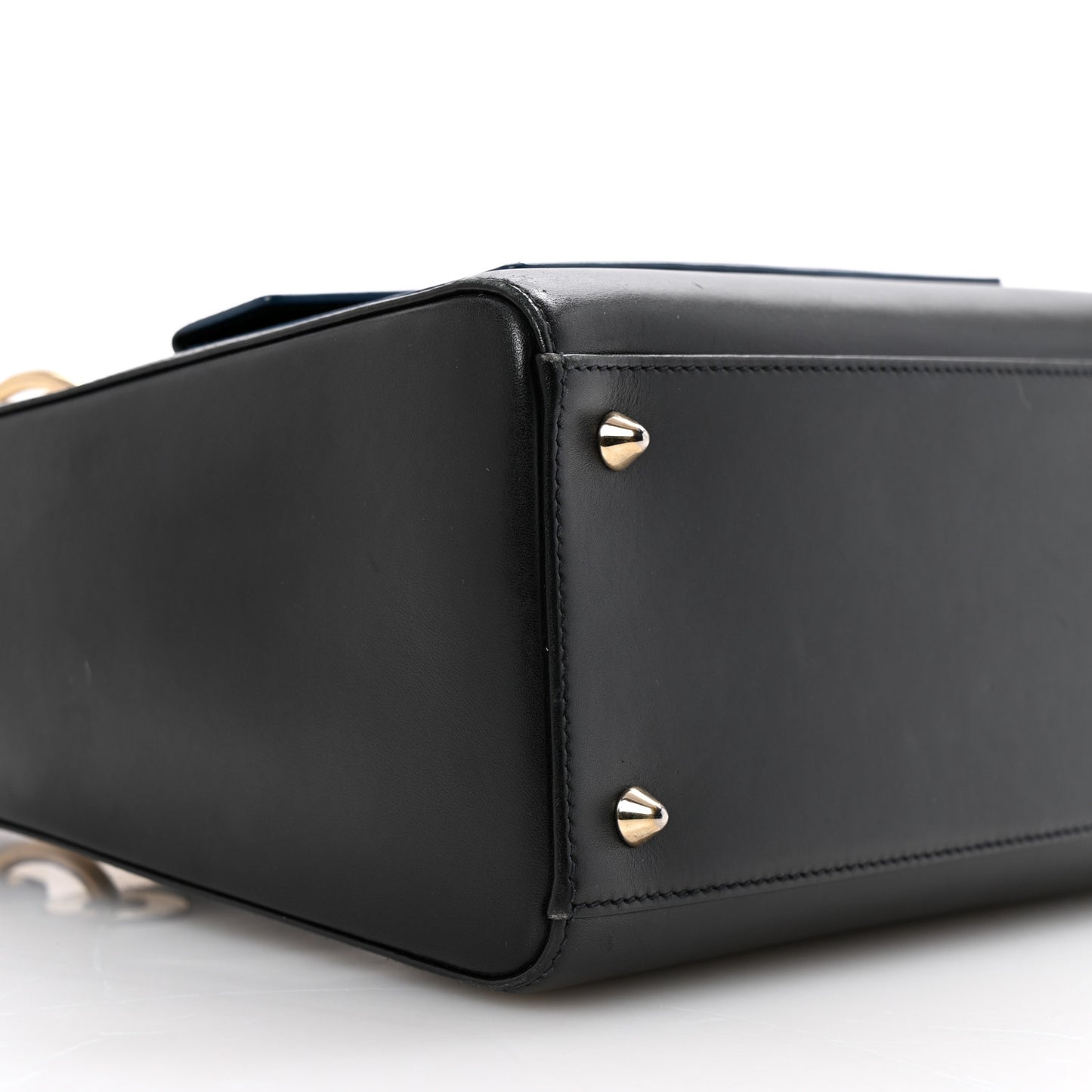 Calfskin Pockets Medium Lady Dior Blue