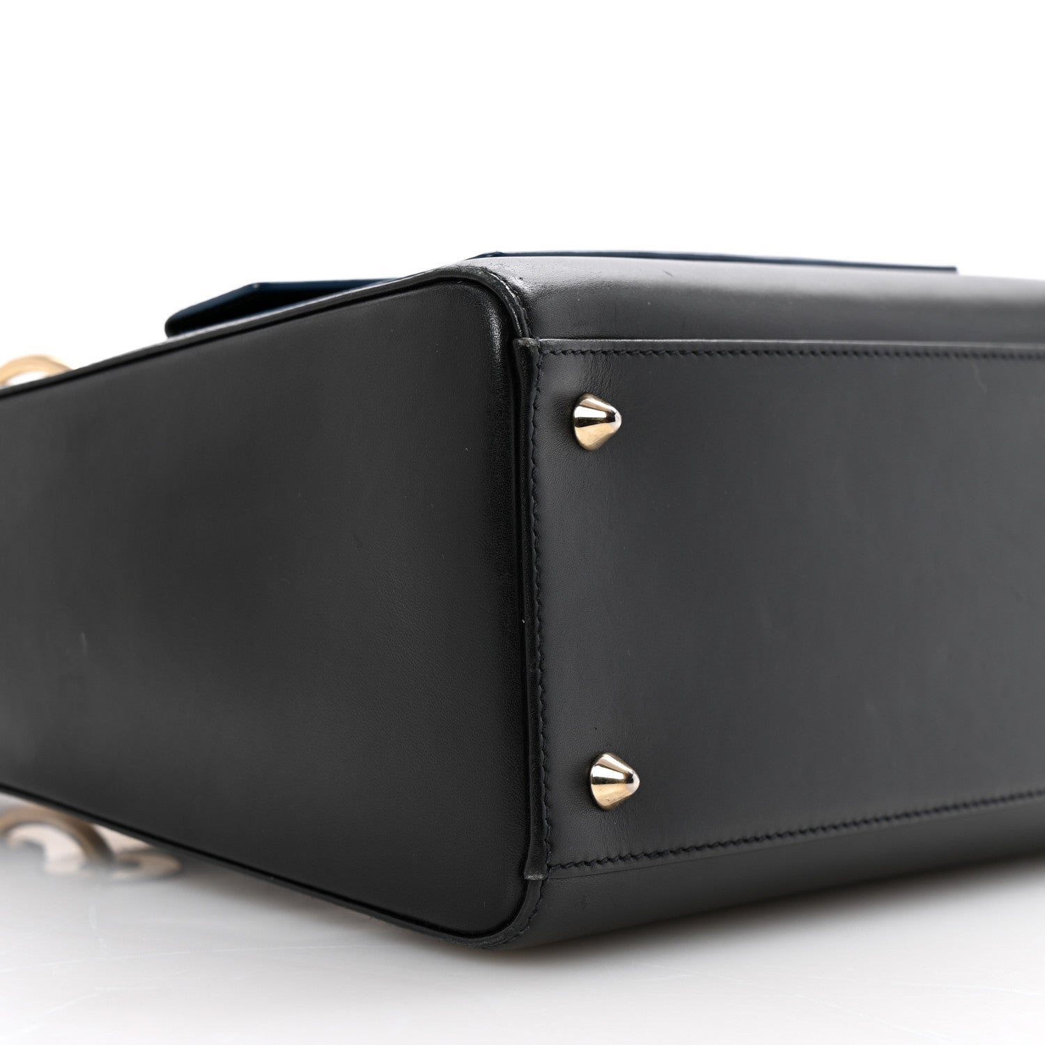 Christian Dior Calfskin Pockets Medium Lady Dior Blue 8 of 12