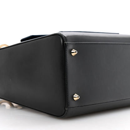 Christian Dior Calfskin Pockets Medium Lady Dior Blue 8 of 12