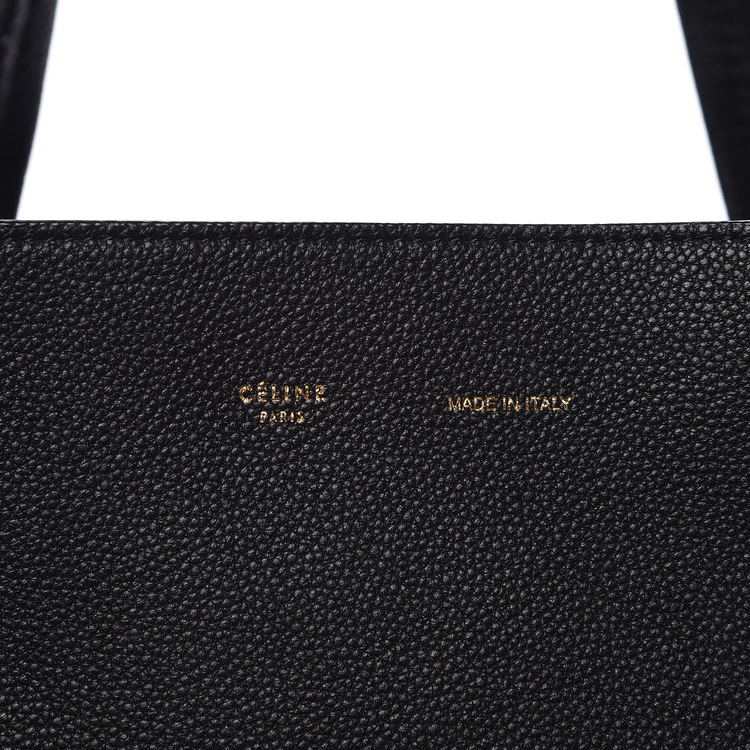 Celine Soft Grained Calfskin Medium Belt Cabas Phantom Black 8 of 8