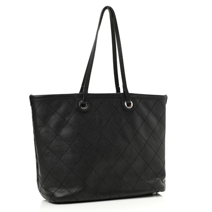 Chanel Grained Calfskin Shopping Fever Tote Black 4 of 16