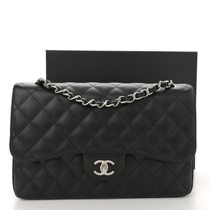 Chanel Caviar Quilted Jumbo Double Flap Black 11 of 11