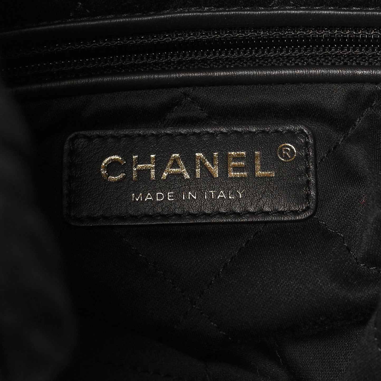 Velvet Sequin Quilted Chanel 22 Black