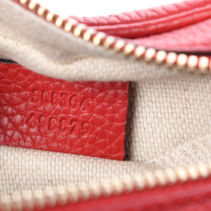 Gucci Pebbled Calfskin Small Soho Disco Bag Tabasco Red 7 of 7
