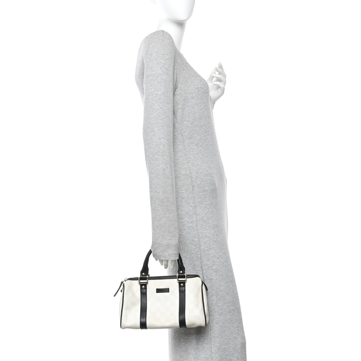 GG Plus Monogram Small Joy Boston White Black