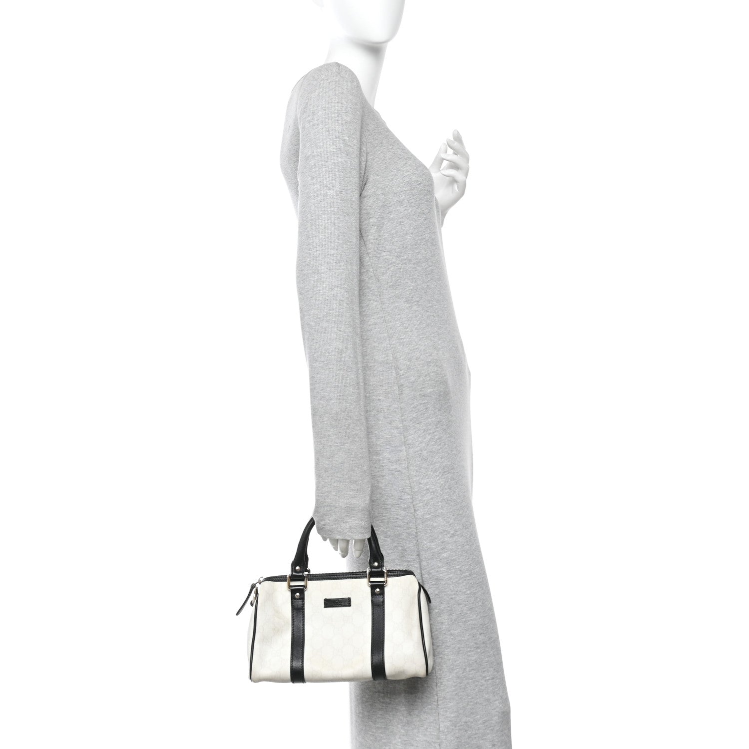Gucci GG Plus Monogram Small Joy Boston White Black 2 of 15