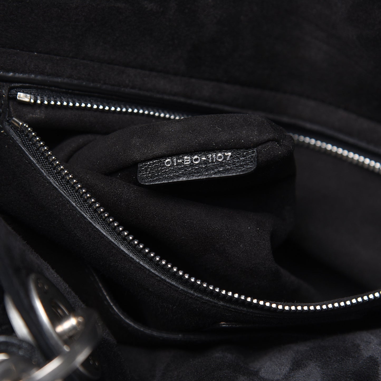 Canyon Grained Lambskin Large Lady Dior Black