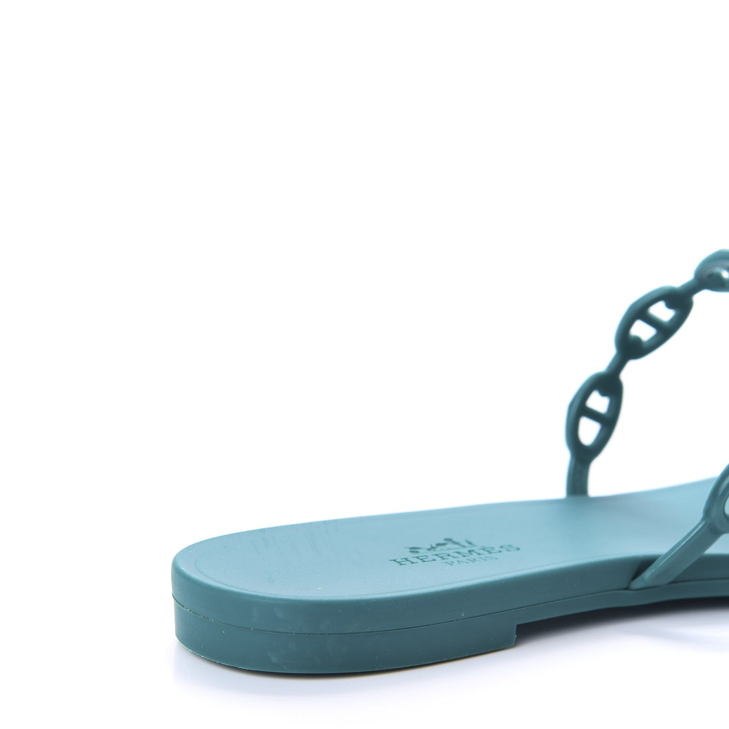 Hermes Rubber Chaine d'Ancre Rivage Sandals 36 Vert d'Ete 8 of 8