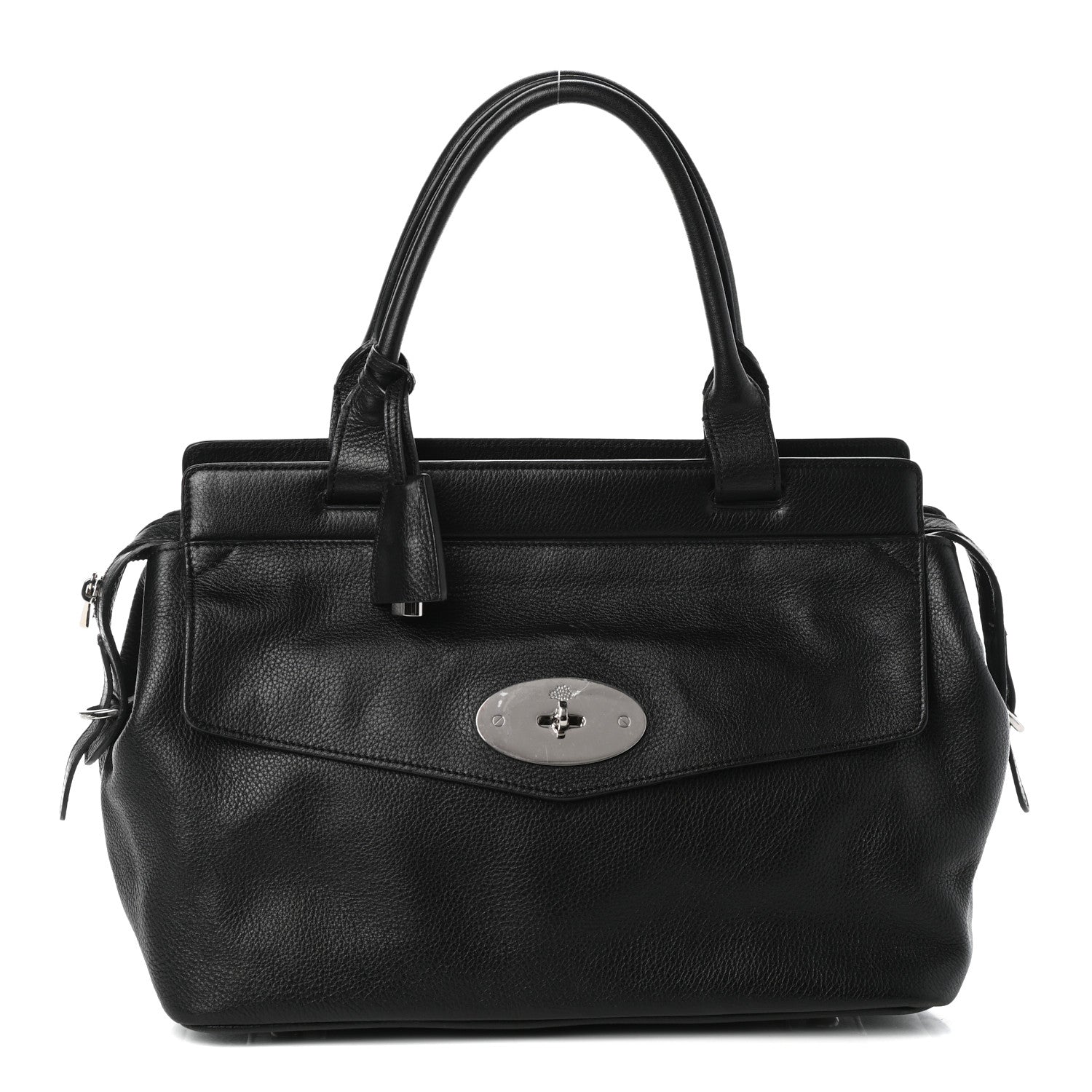Mulberry Soft Grain Calfskin Satchel Black 1 of 8