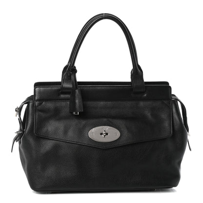 Mulberry Soft Grain Calfskin Satchel Black 1 of 8