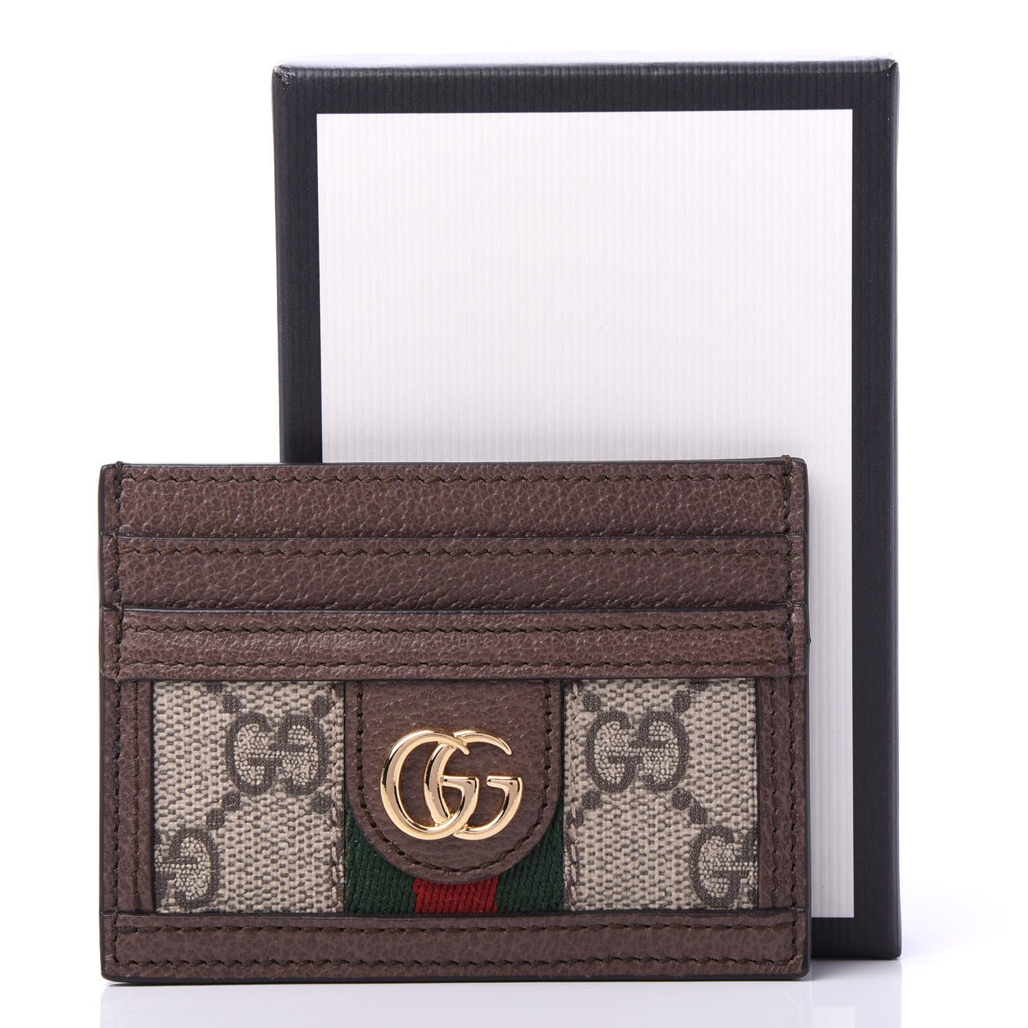 Gucci GG Supreme Monogram Ophidia Card Holder Brown 8 of 8