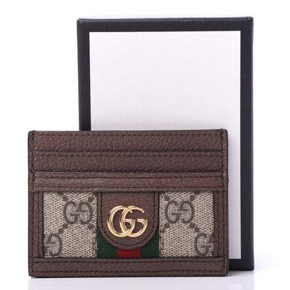 Gucci GG Supreme Monogram Ophidia Card Holder Brown 8 of 8