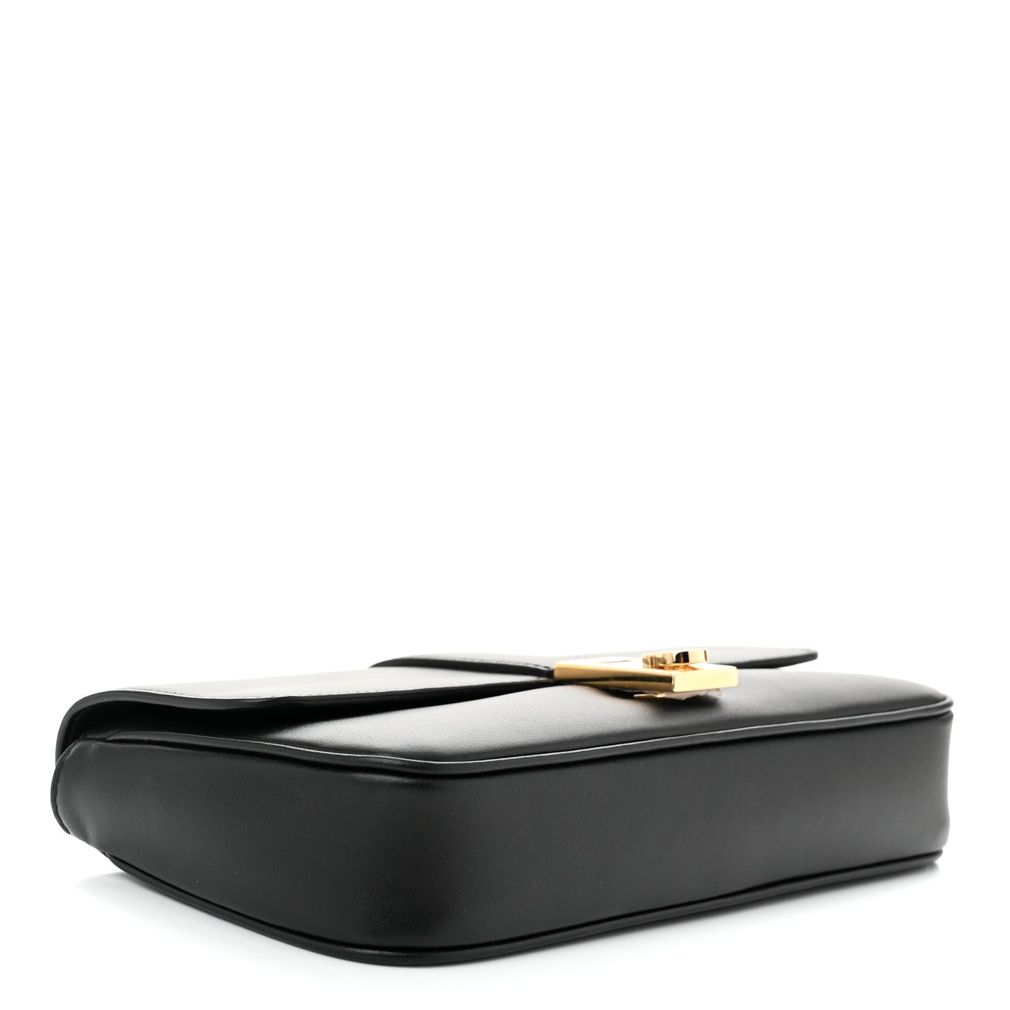 Calfskin Archive Gancini Flap Crossbody Black