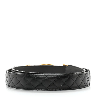 Gucci Calfskin Trapuntata Zumi 30mm Belt 85 34 Black 2 of 5