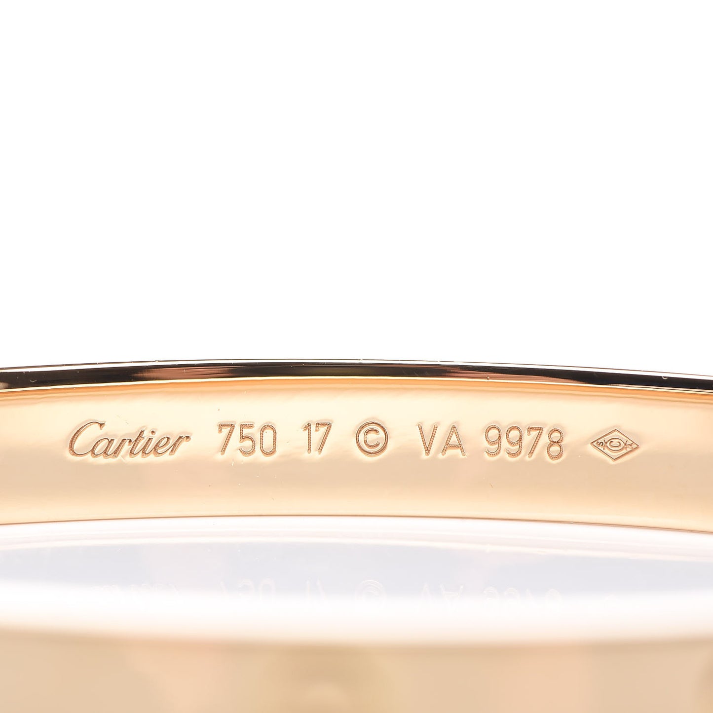 18K Yellow Gold LOVE Bracelet 17