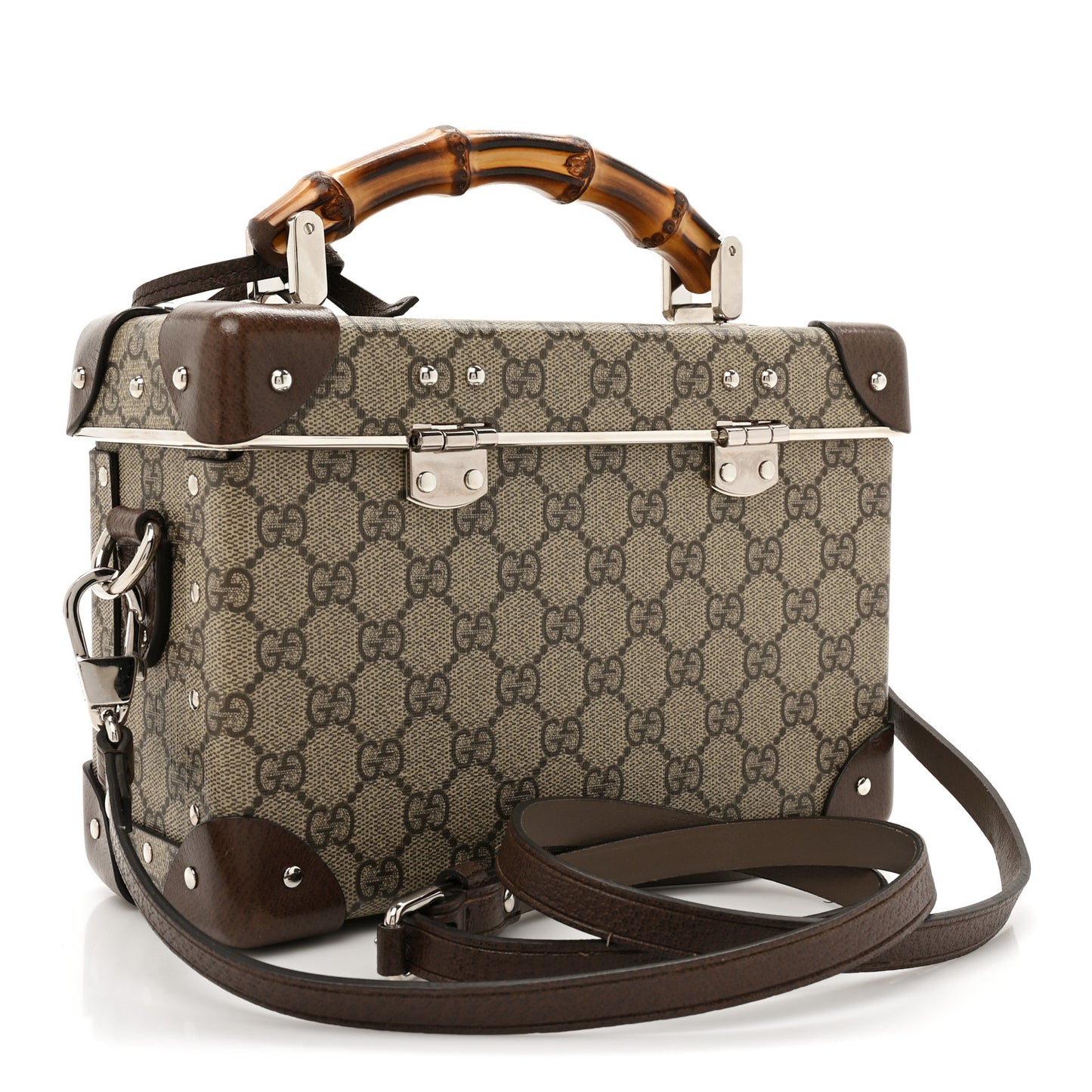 GG Supreme Monogram Globe-Trotter Beauty Case Brown