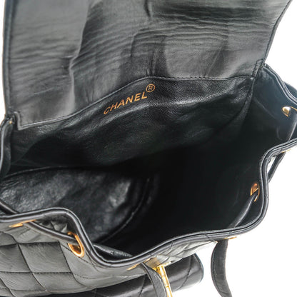 Chanel Lambskin Quilted Backpack Black 5 of 9