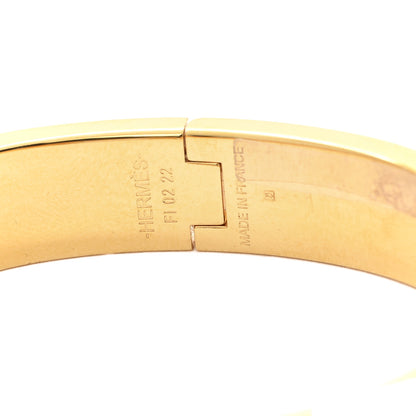 Hermes Enamel Narrow Clic Clac H Bracelet PM Chataigne 4 of 5