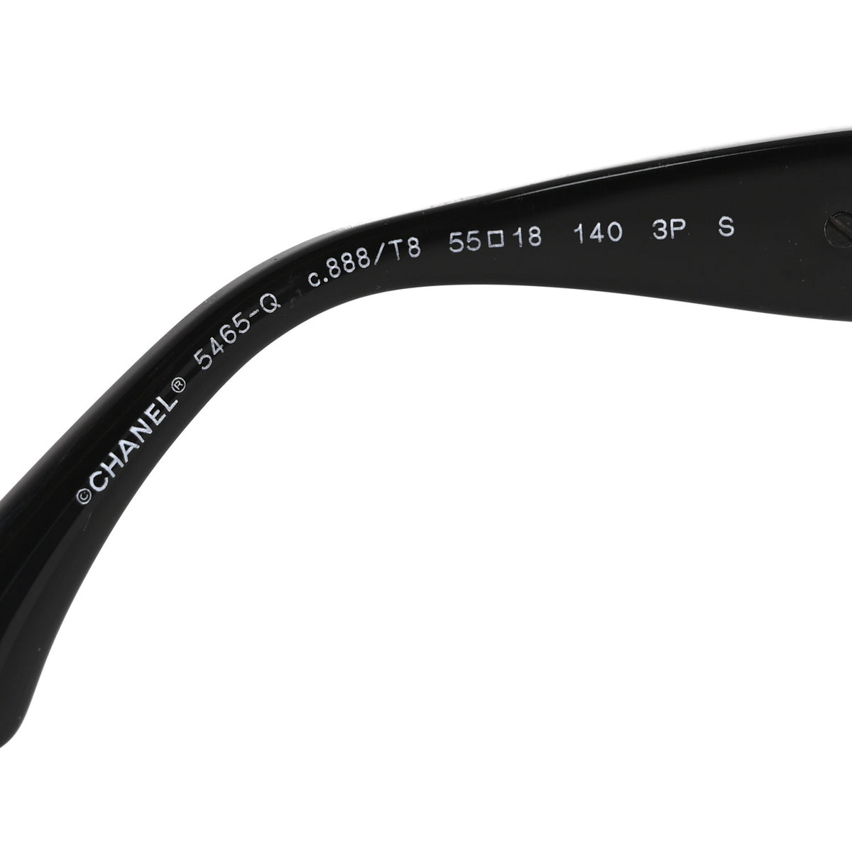 Acetate Chain Sunglasses 5465-Q Black